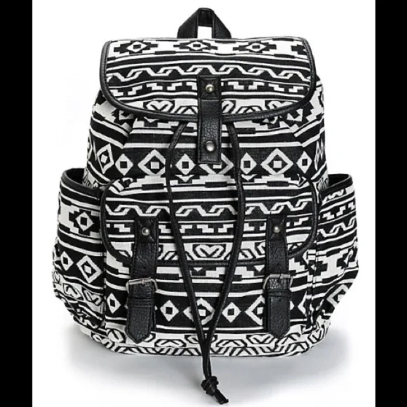 Empyre Black and White Canvas Backpack Empyre or Vans Everyday Backpack - Etsy main image 2